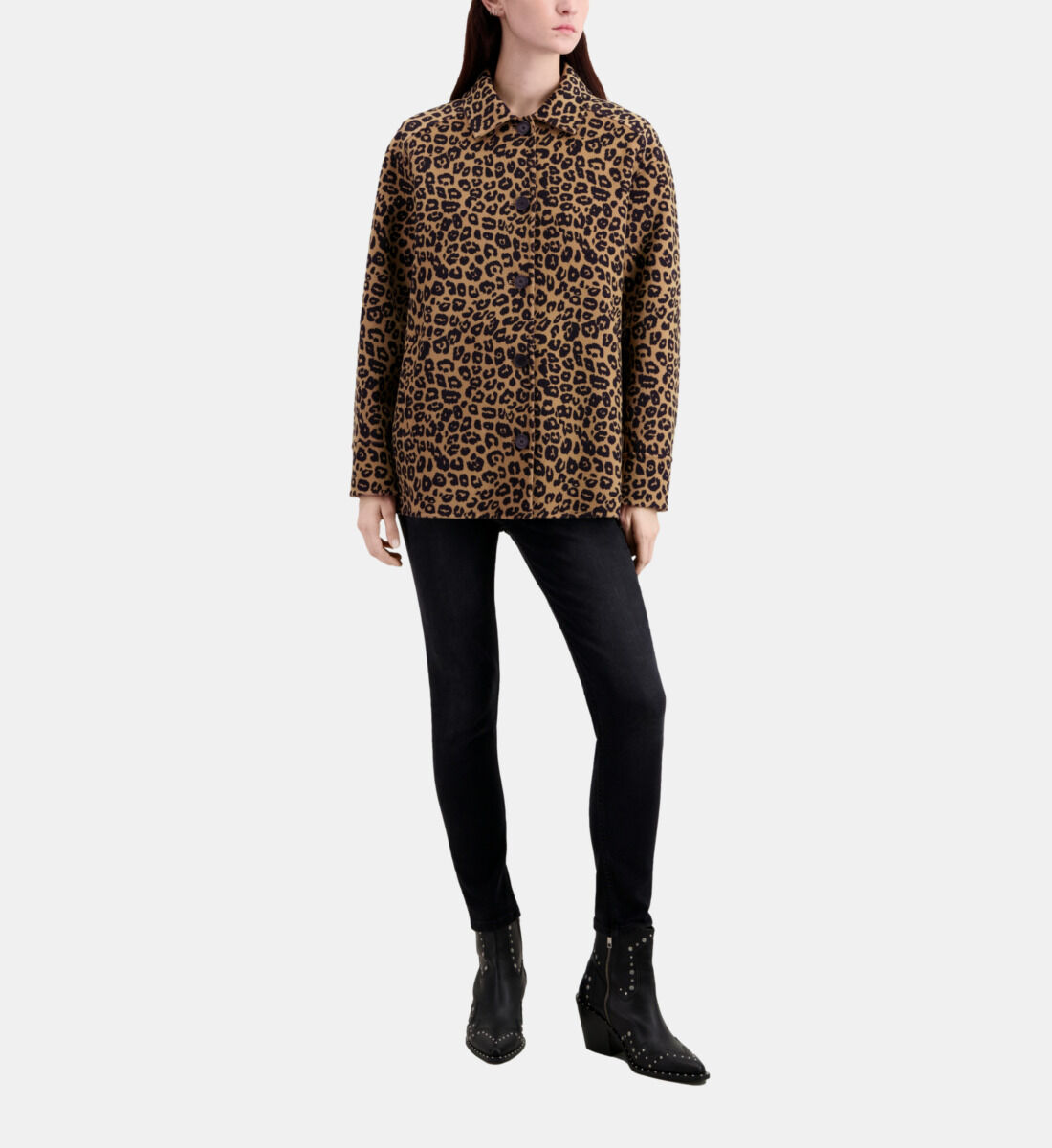 Leopard print shirt shop jacket