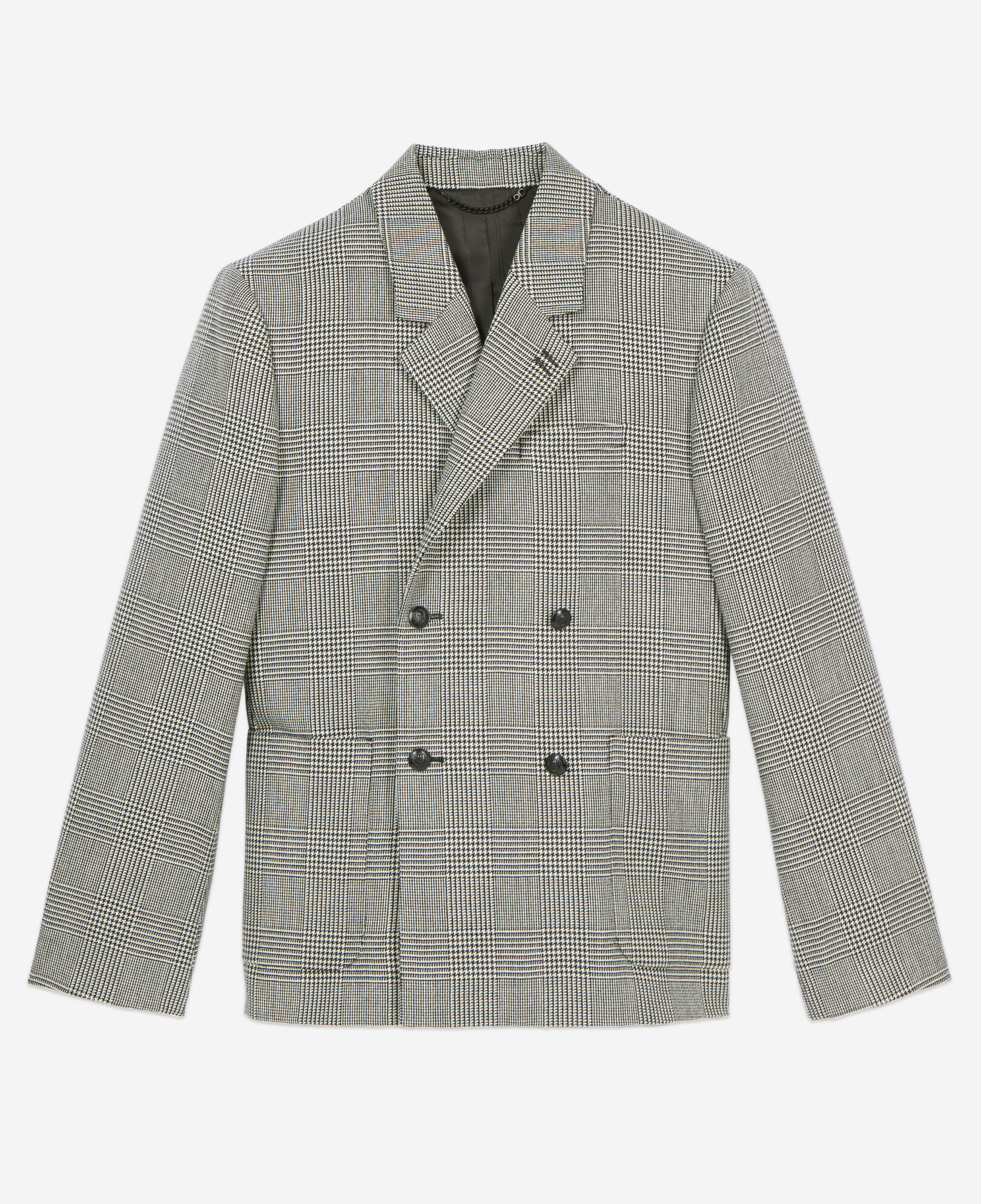 The Kooples MEN BLACK WHITE black and white houndstooth wool suit jacket