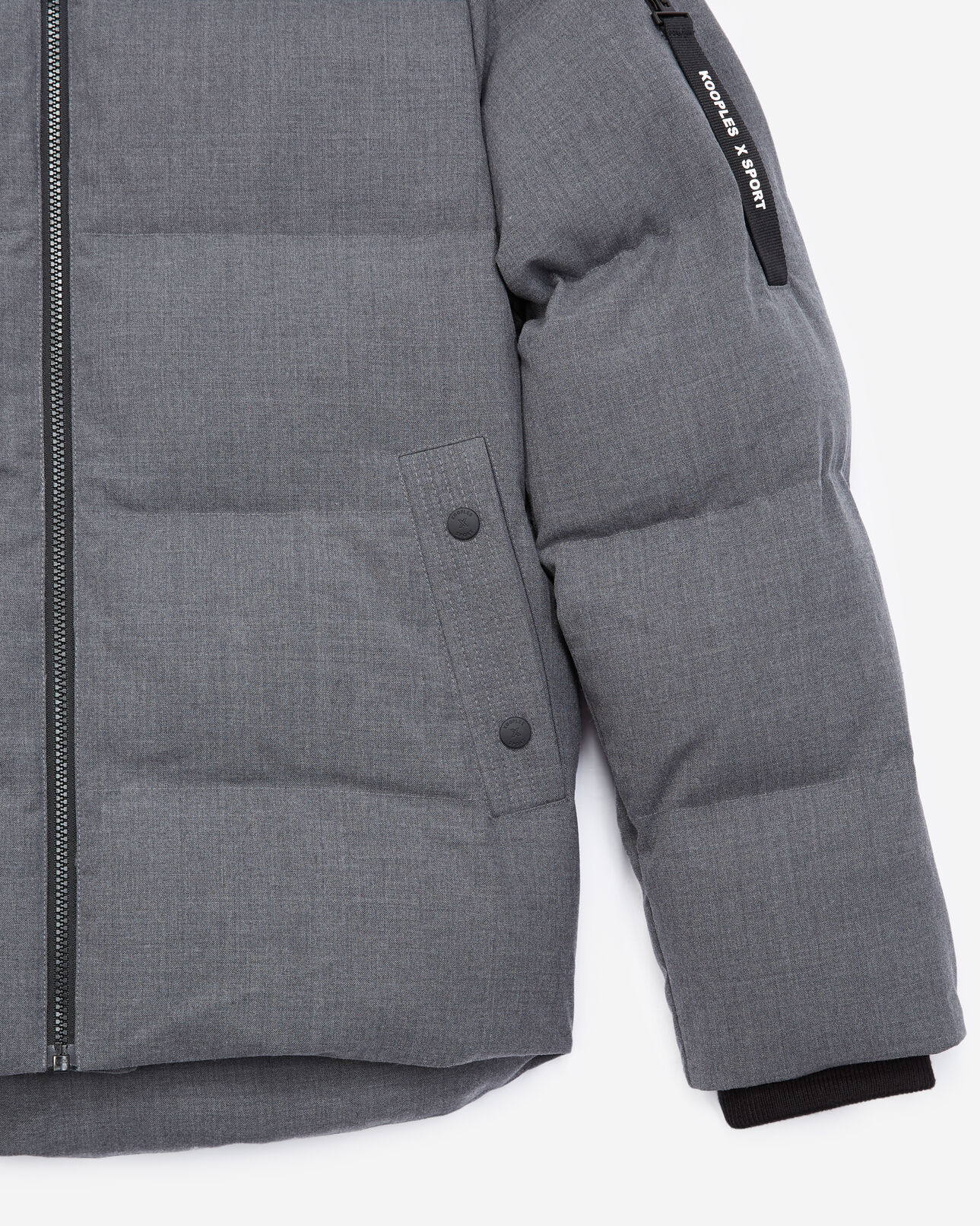 The Kooples HOMME ANTHRACITE doudoune matelassée gris anthracite