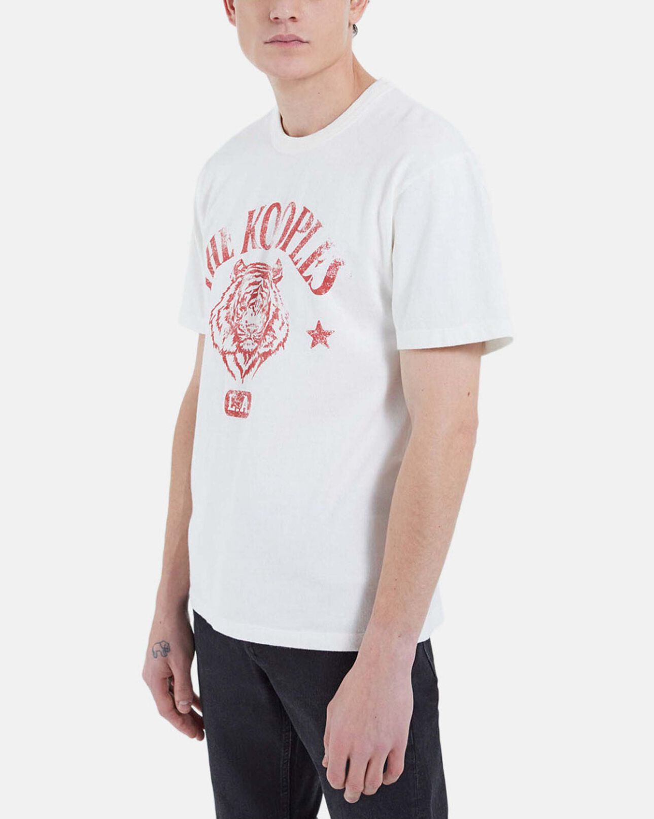 The Kooples HERREN ECRU t-shirt tiger