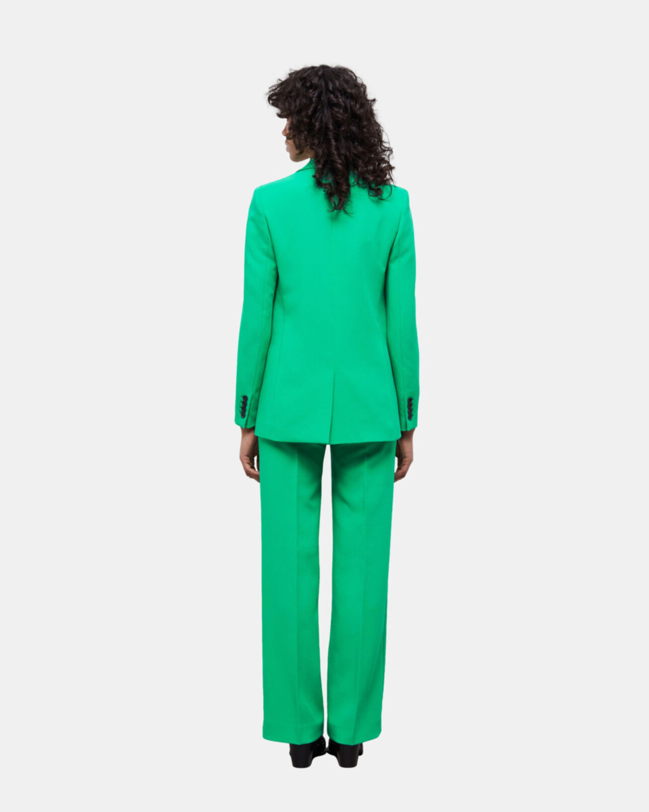The Kooples FEMME GREEN veste tailleur verte en crêpe