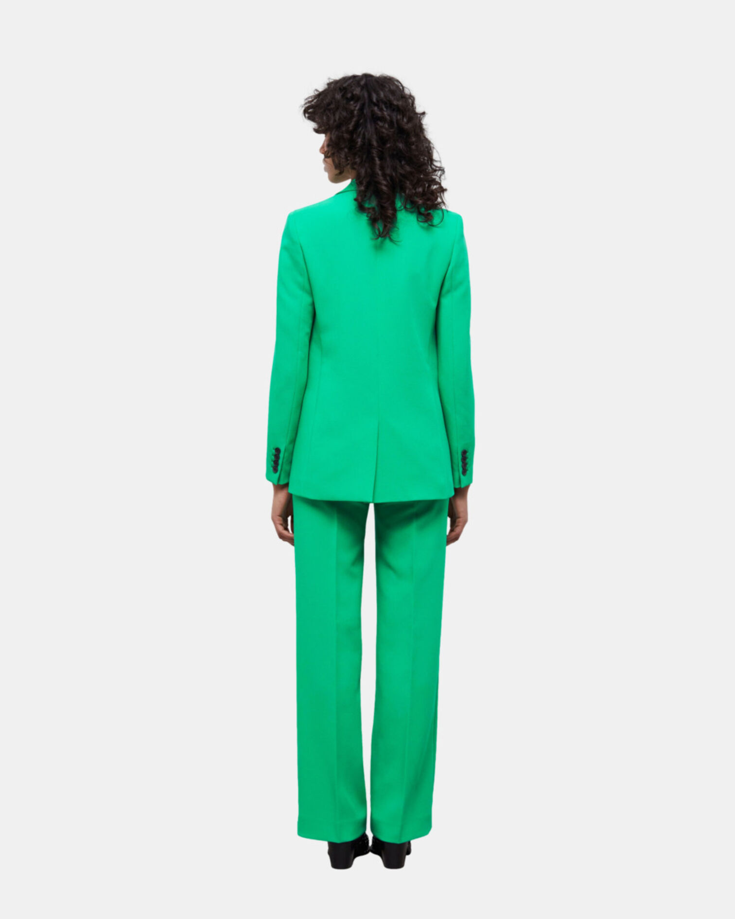 Veste tailleur verte en crêpe, GREEN, hi-res image number null