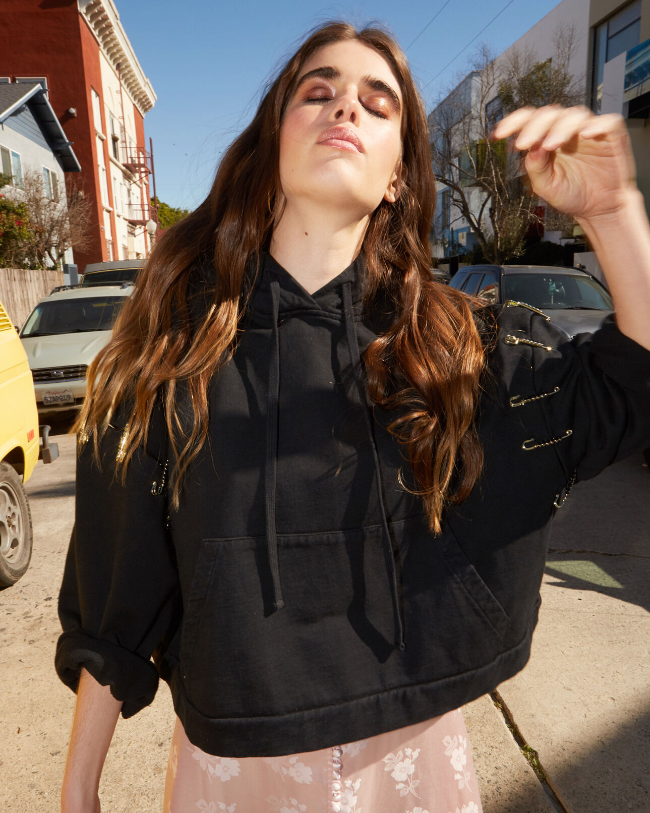 The Kooples FEMME BLACK sweatshirt coton noir à capuche