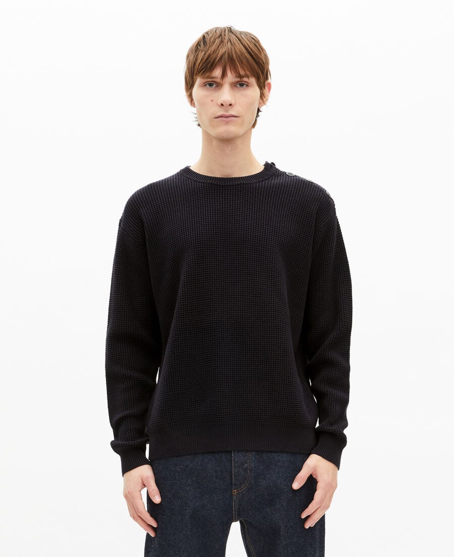 The Kooples HERREN DARK NAVY pullover mit knöpfen marine