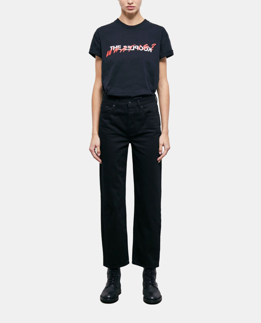 The Kooples WOMEN BLACK black straight-cut jeans