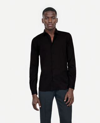 The Kooples HERREN BLACK schwarzes hemd aus popeline