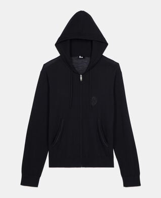 The Kooples H BLACK black wool hooded cardigan