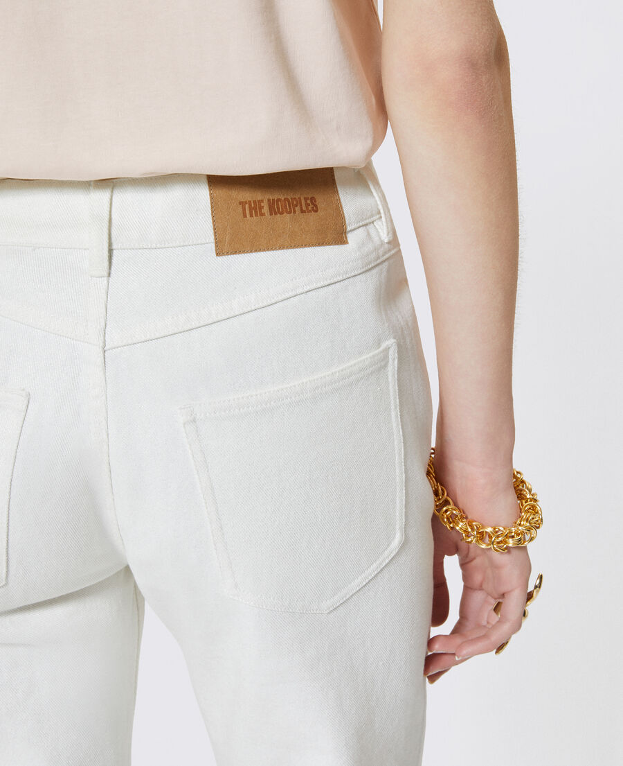 The Kooples FEMME WHITE jean droit enduit &eacute;cru