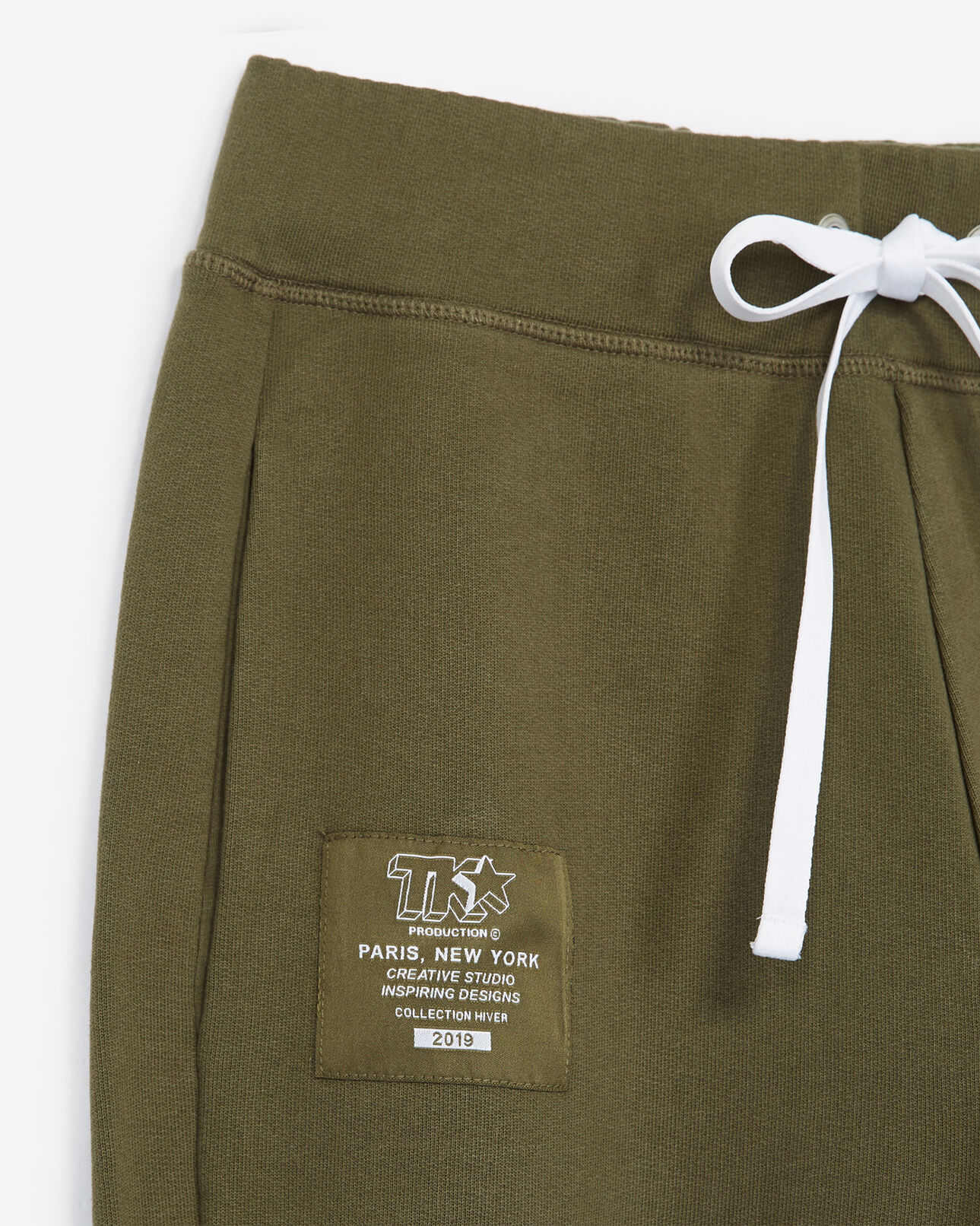 The Kooples WOMEN KAKI the kooples lace-up khaki cotton joggers