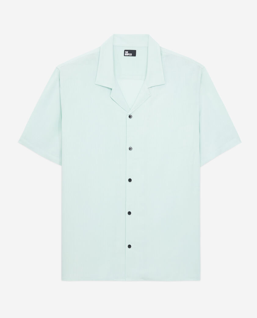 The Kooples HERREN OCEAN grünes hemd mit kurzen ärmeln