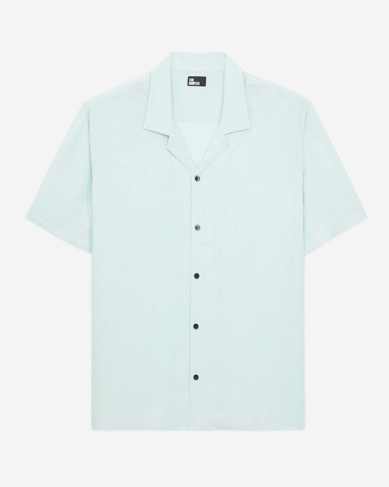 The Kooples HERREN OCEAN grünes hemd mit kurzen ärmeln