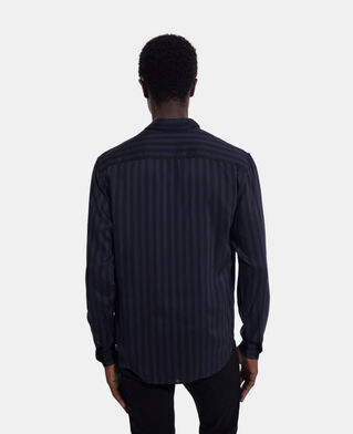 The Kooples HOMME NAVY / BLACK chemise col classique à rayures