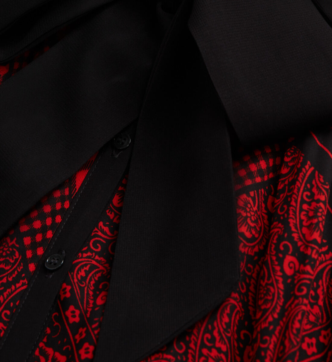 Long red printed dress The Kooples UK