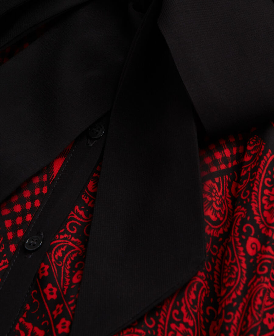 long red printed dress