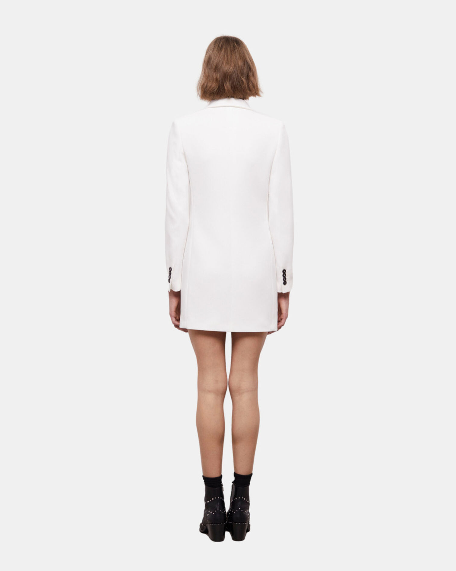 Kurzes, ecrufarbenes Kleid, ECRU, hi-res image number null