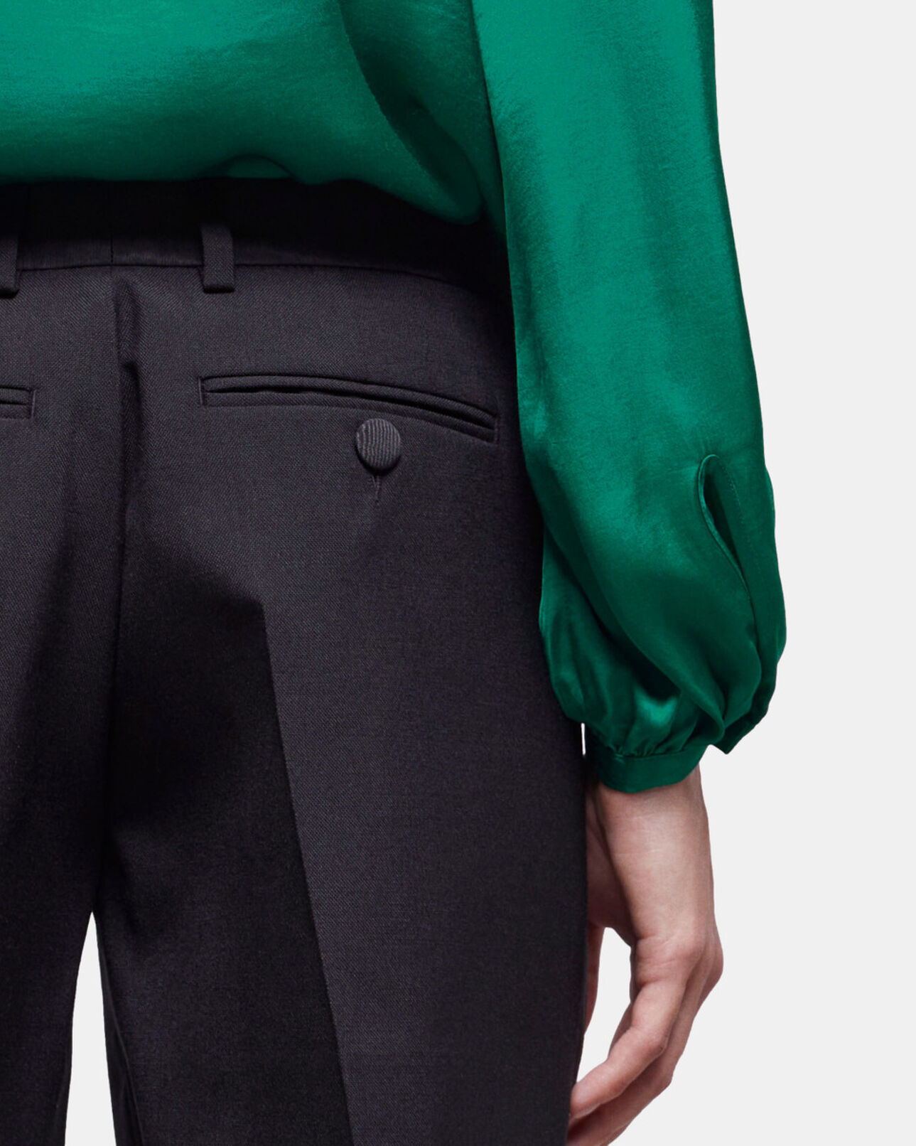The Kooples FEMME BLACK short en laine noir