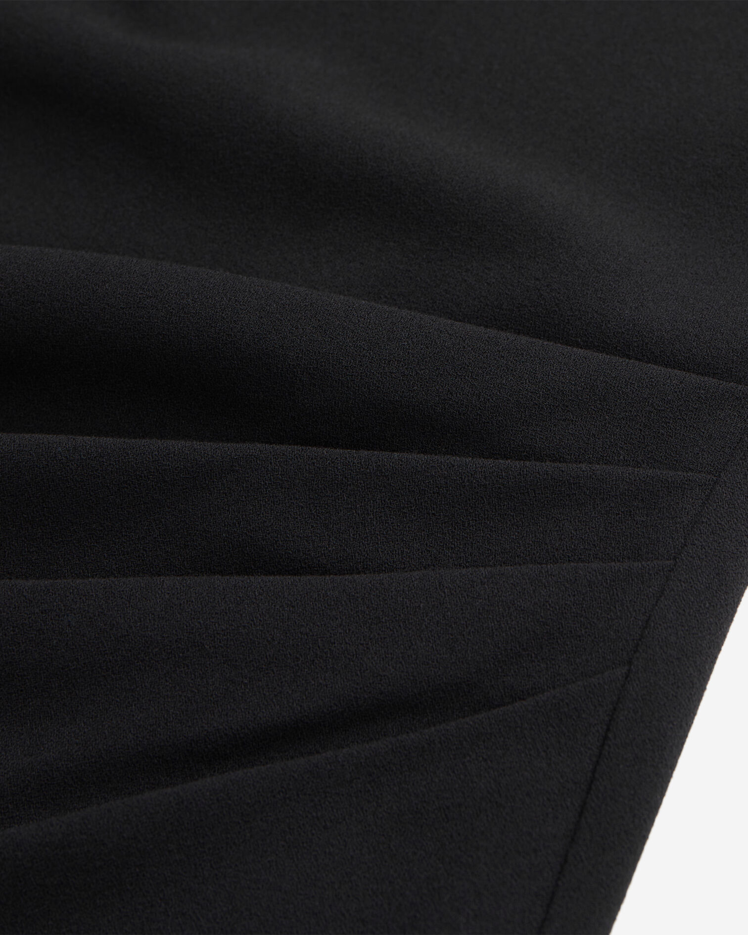 Short black crepe dress with zipper, BLACK, hi-res image number null