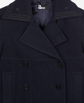 The Kooples FEMME DARK NAVY caban court bleu marine
