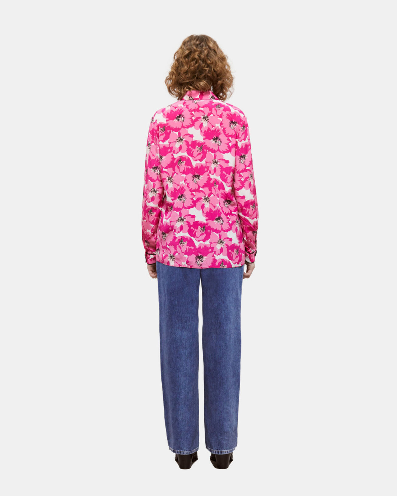 The Kooples MUJER PINK camisa estampada seda
