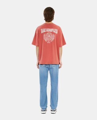 The Kooples HOMME RED BRIQUE t-shirt avec sérigraphie rouge