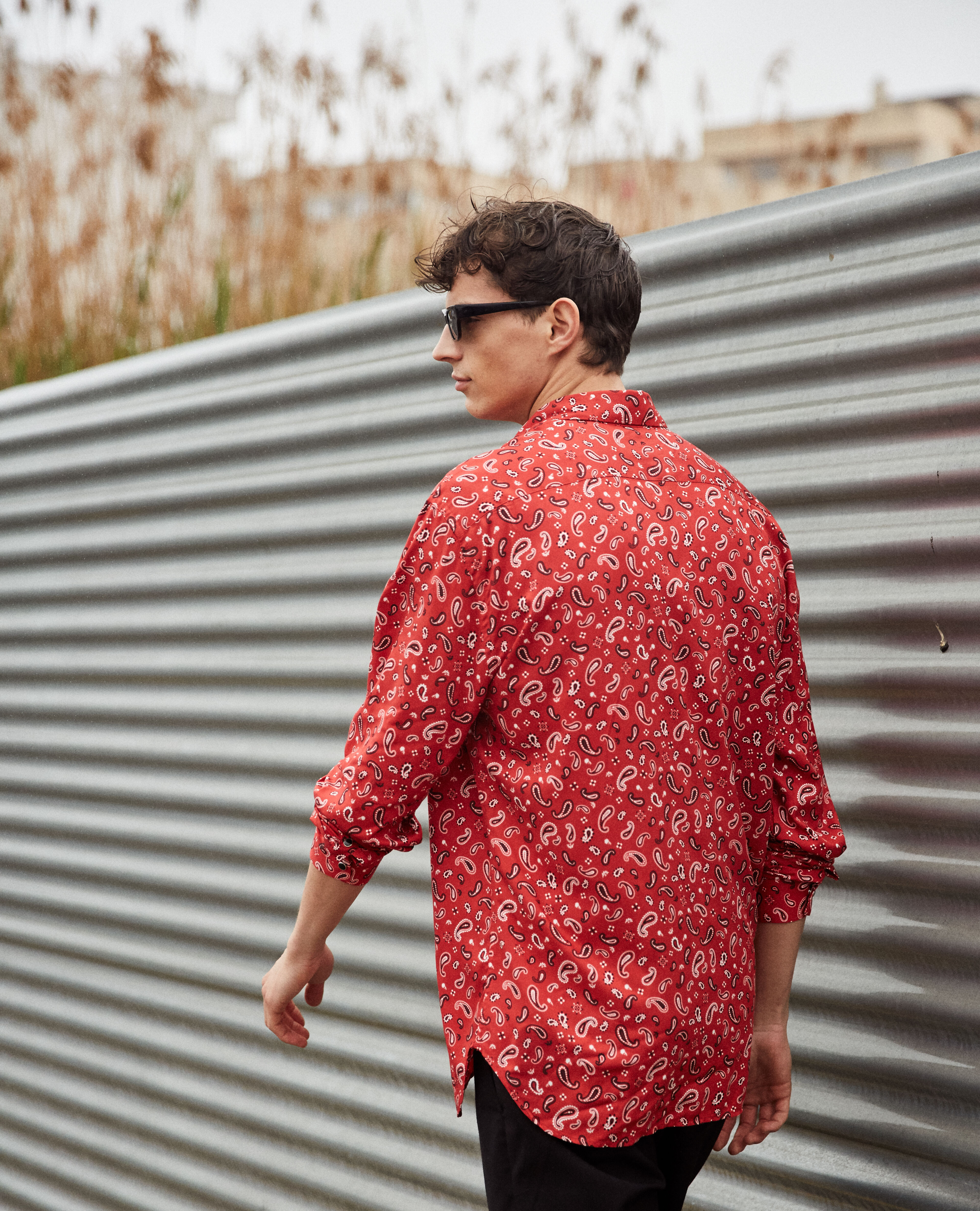 Chemise imprim bandana rouge et blanc The Kooples