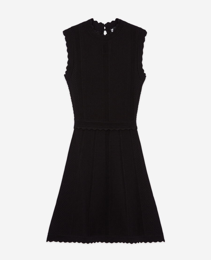 The Kooples DAMEN BLACK schwarzes kurzes strickkleid