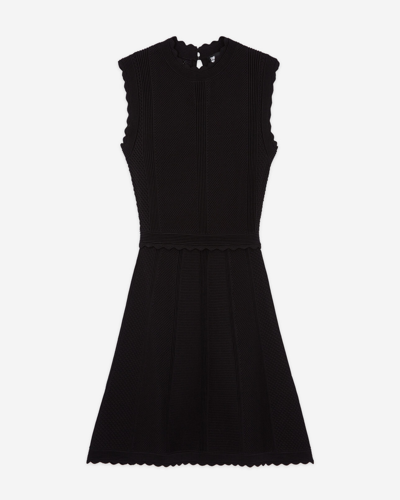 The Kooples DAMEN BLACK schwarzes kurzes strickkleid