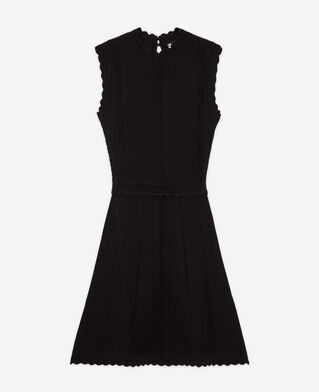 The Kooples DAMEN BLACK schwarzes kurzes strickkleid