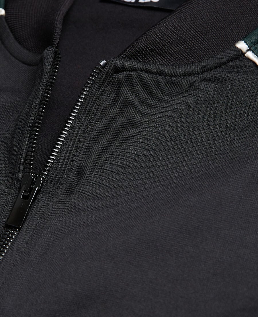 The Kooples MEN VERT BOUTEILLE two-tone zipped sweatshirt