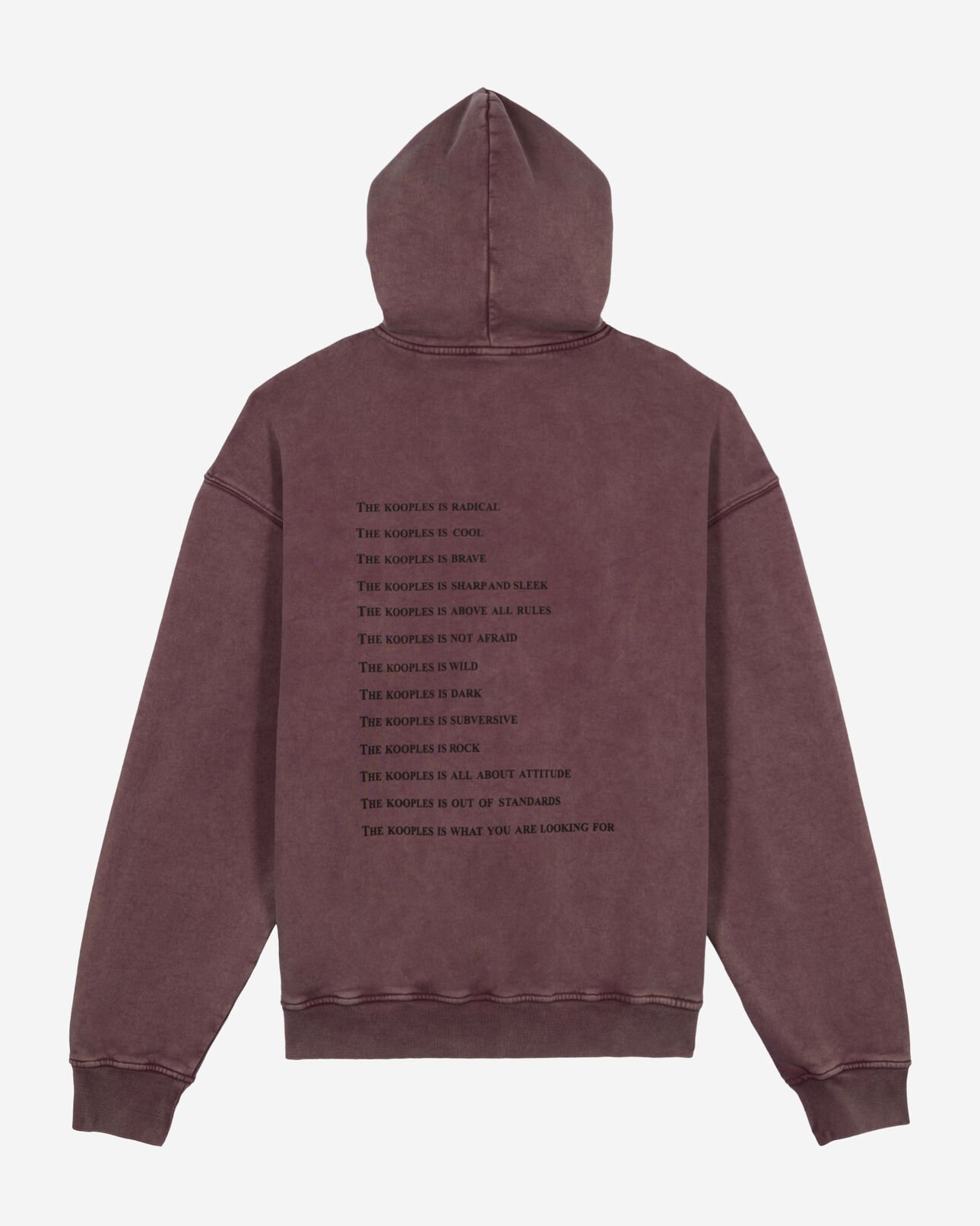 The Kooples MEN FIGUE what is bordeaux hooded sweatshirt