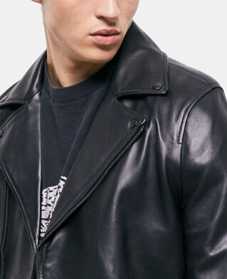 The Kooples HOMME BLACK blouson en cuir noir