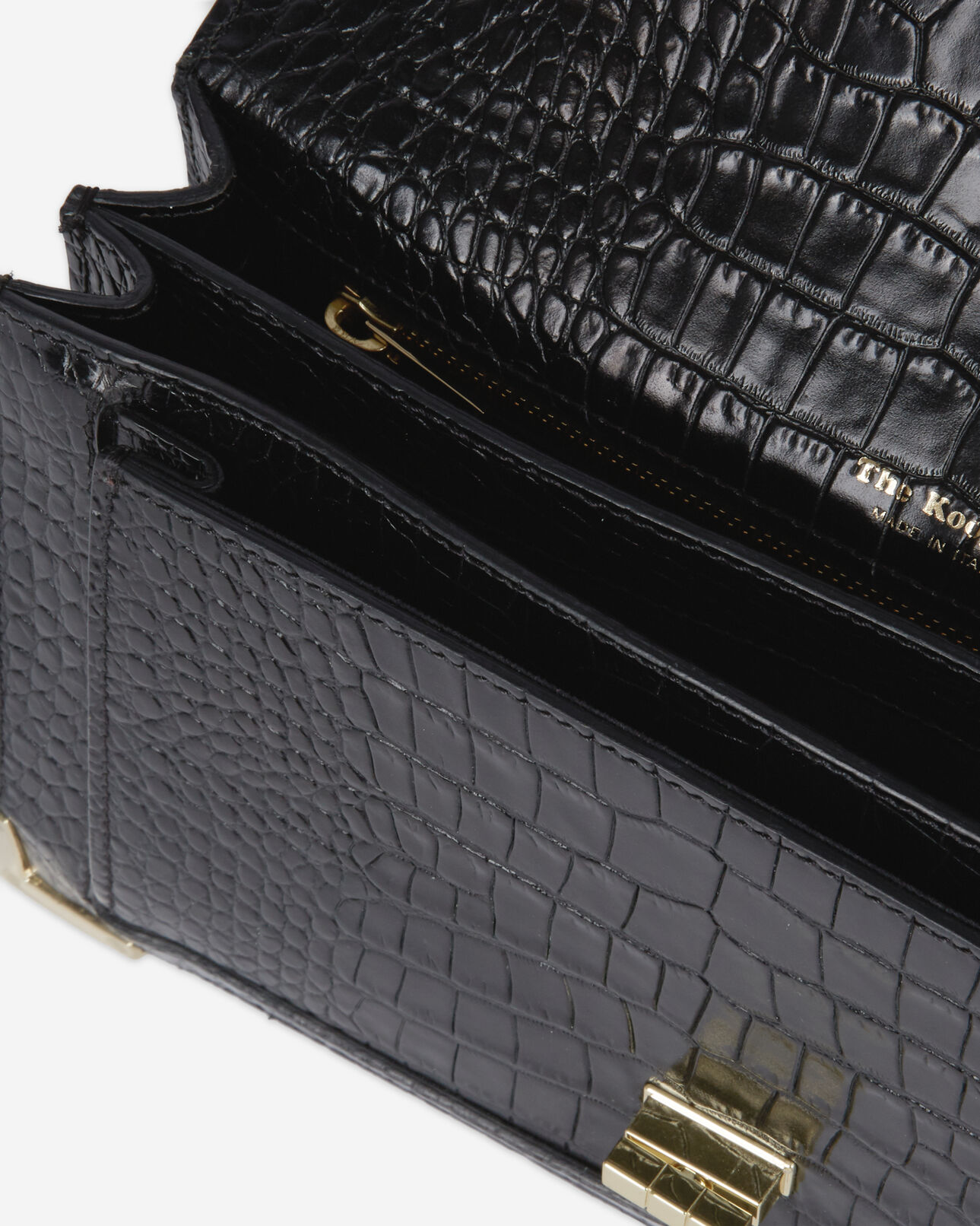 The Kooples WOMEN BLACK emily medium bag in black leather