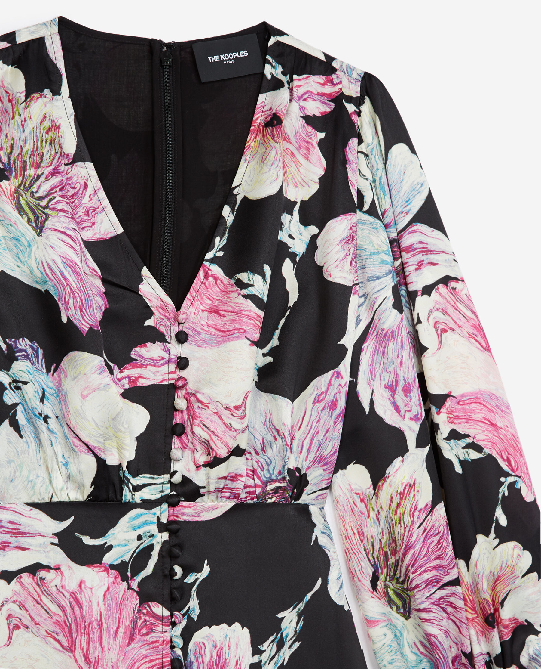 Robe the sales kooples soie fleurs