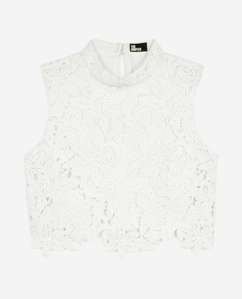 The Kooples WOMEN ECRU ecru floral lace top