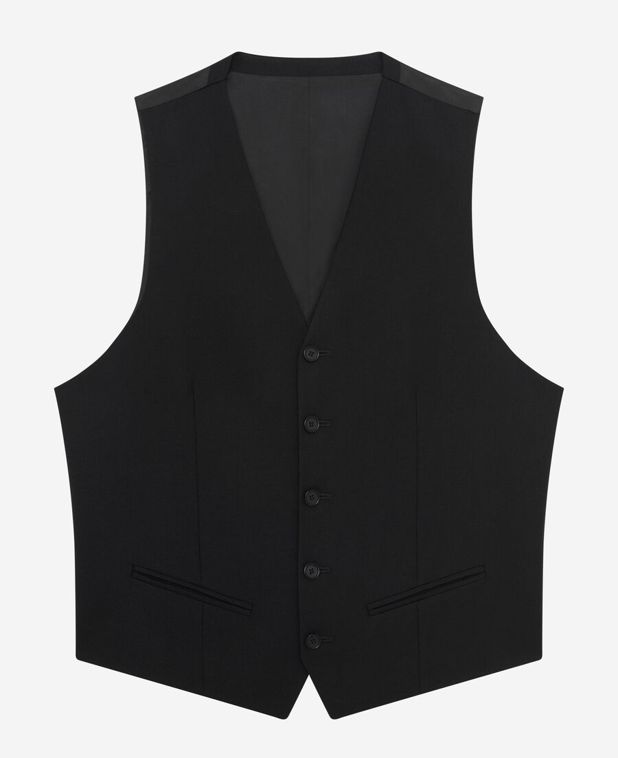 The Kooples H BLACK black wool suit waistcoat
