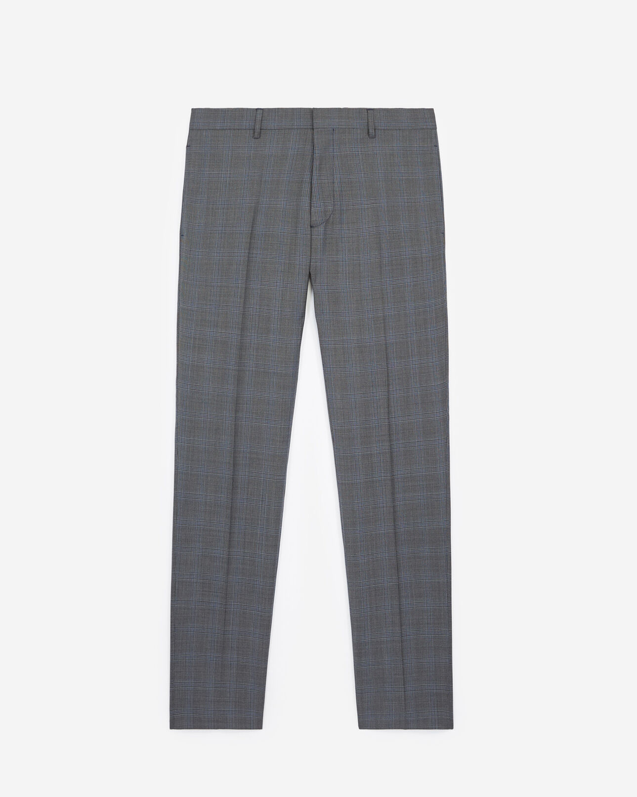 The Kooples HOMME GREY-NAVY pantalon imprimé laine gris clair