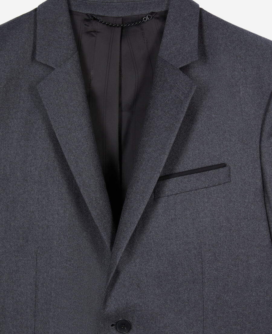 gray wool suit jacket