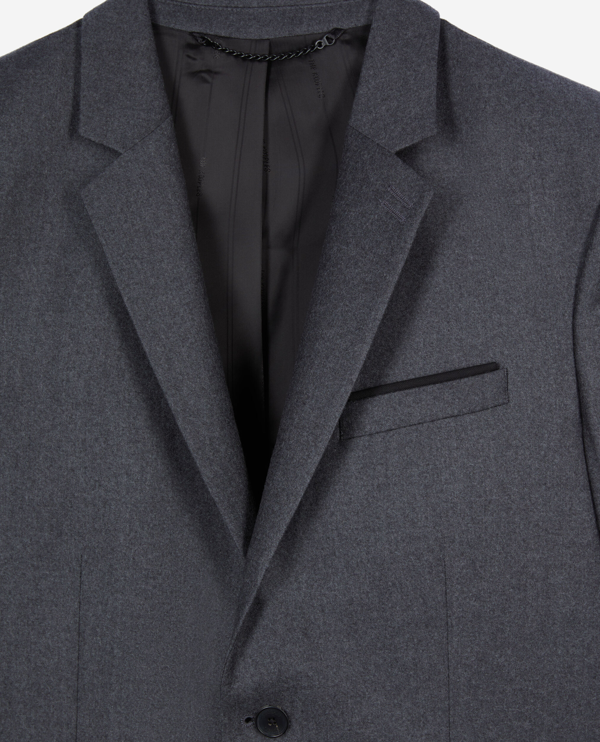 Gray wool suit jacket, GREY, hi-res image number null