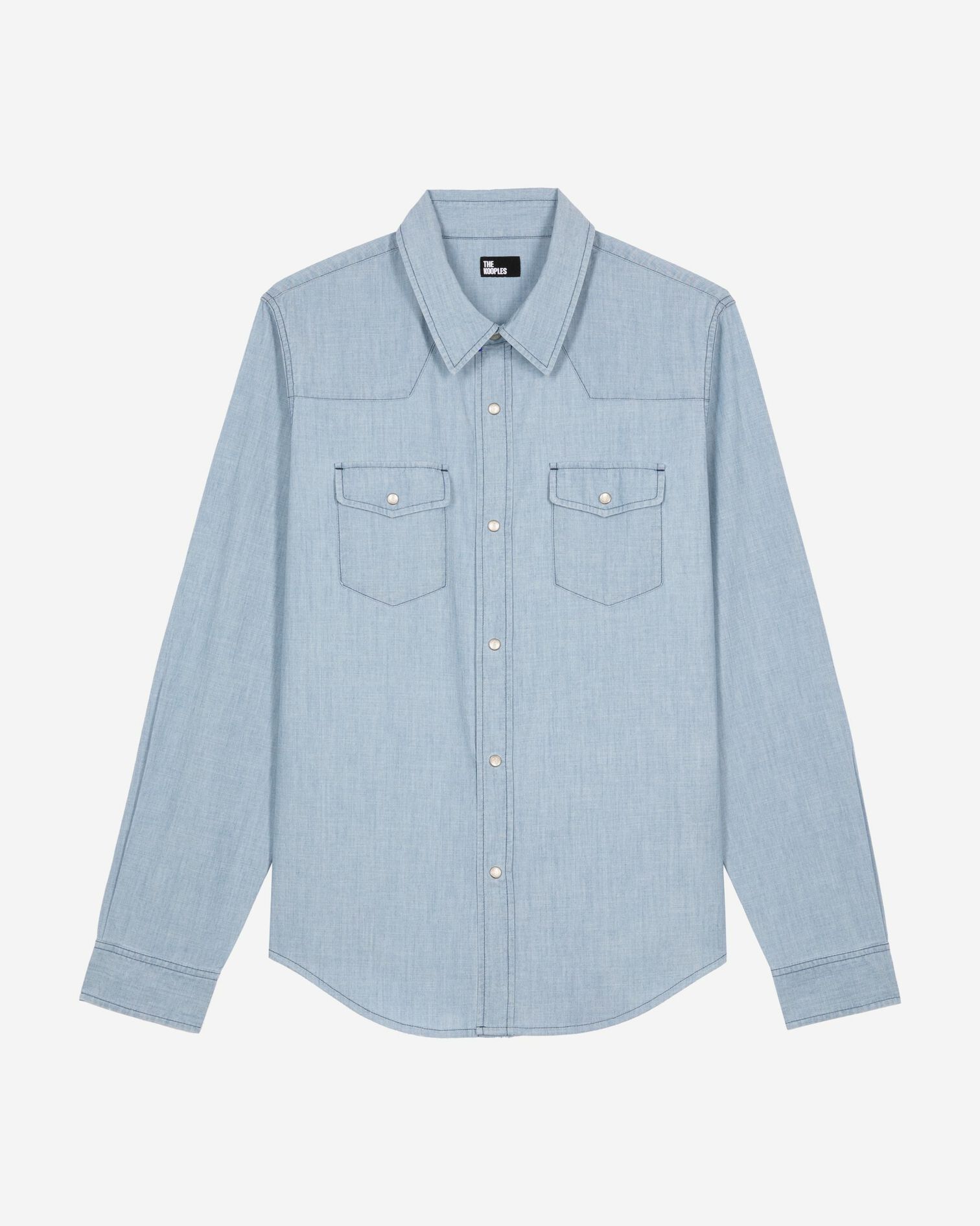 Light blue denim shirt, BABY BLUE, hi-res image number null
