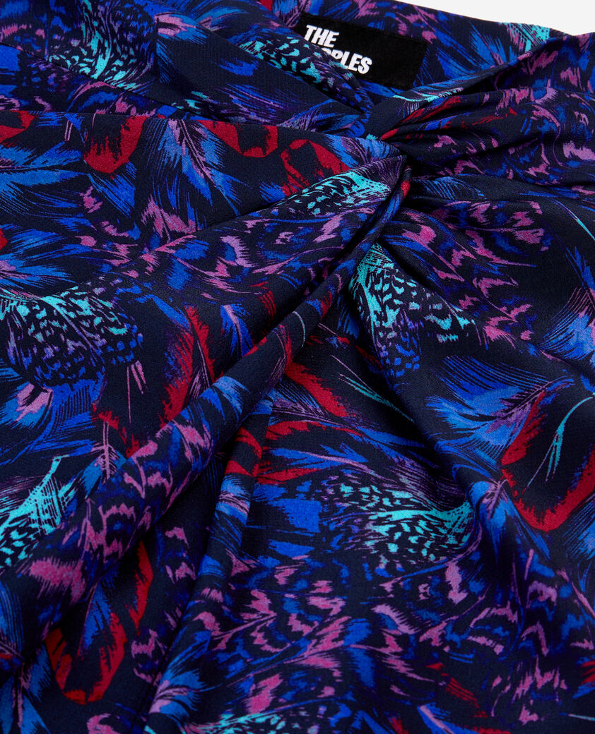 The Kooples DAMEN BLUE RED midi-rock mit print