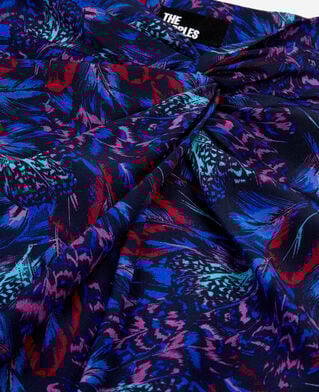 The Kooples DAMEN BLUE RED midi-rock mit print