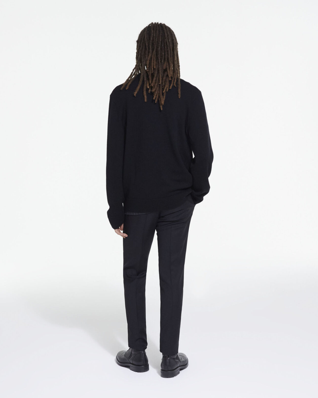 The Kooples MEN BLACK black wool cardigan