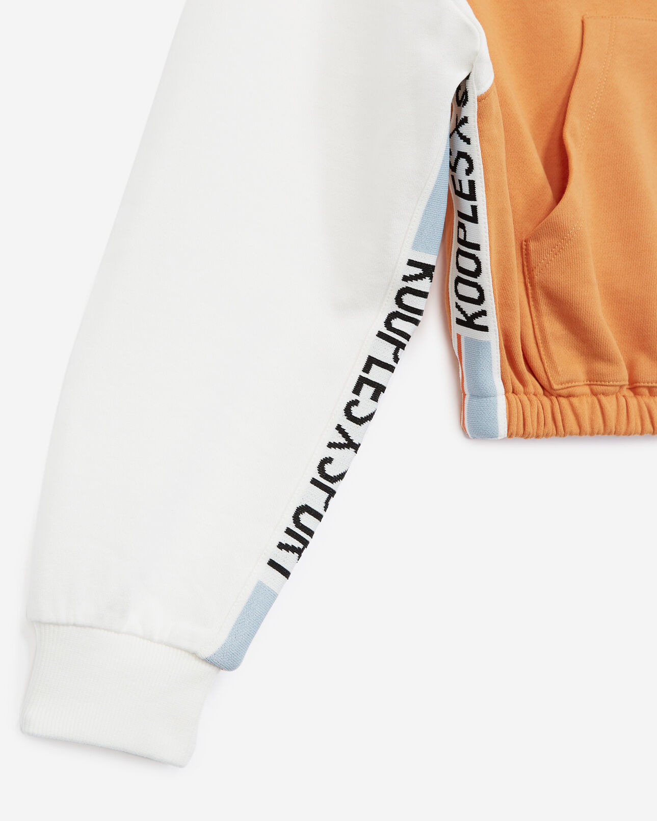 The Kooples WOMEN ORANGE ECRU two-tone orange and ecru sweatshirt with logo