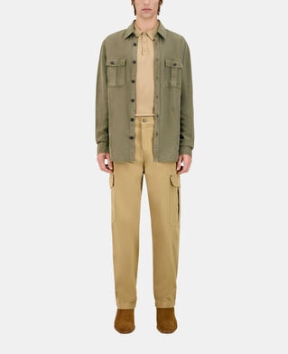 The Kooples HOMME KAKI chemise en lyocell et lin kaki