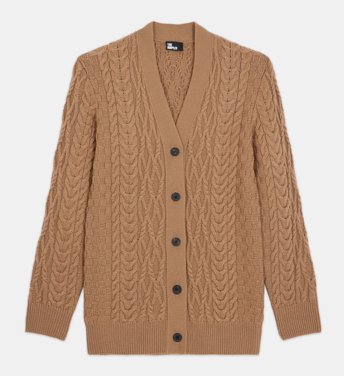 Camel shop wool cardigan