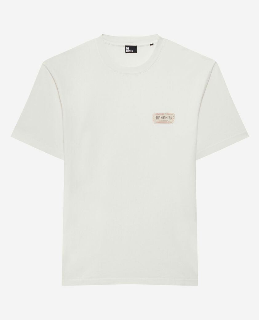 The Kooples HOMME ECRU t-shirt avec s&eacute;rigraphie &eacute;cru