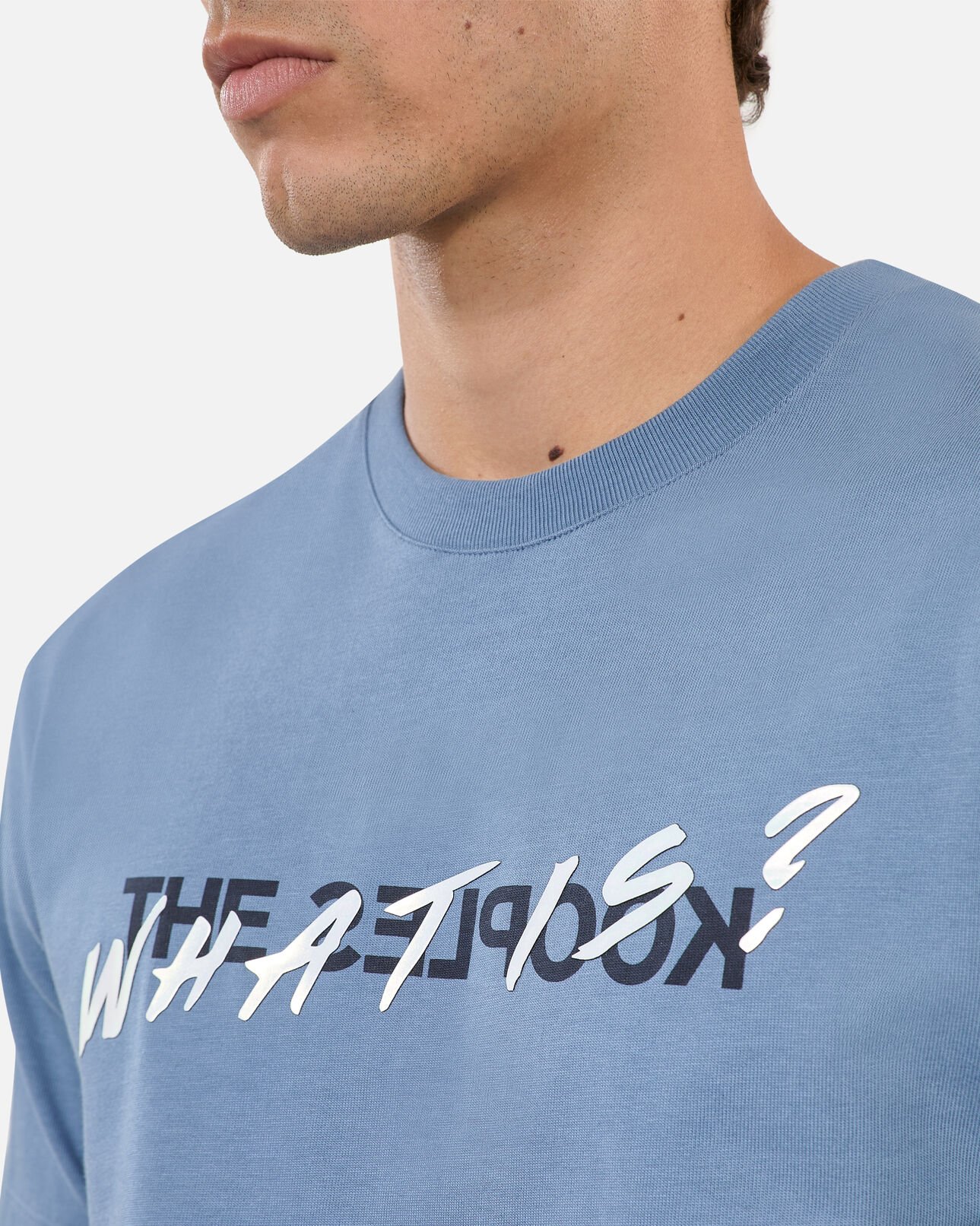 The Kooples MEN STONE BLUE light blue what t-shirt