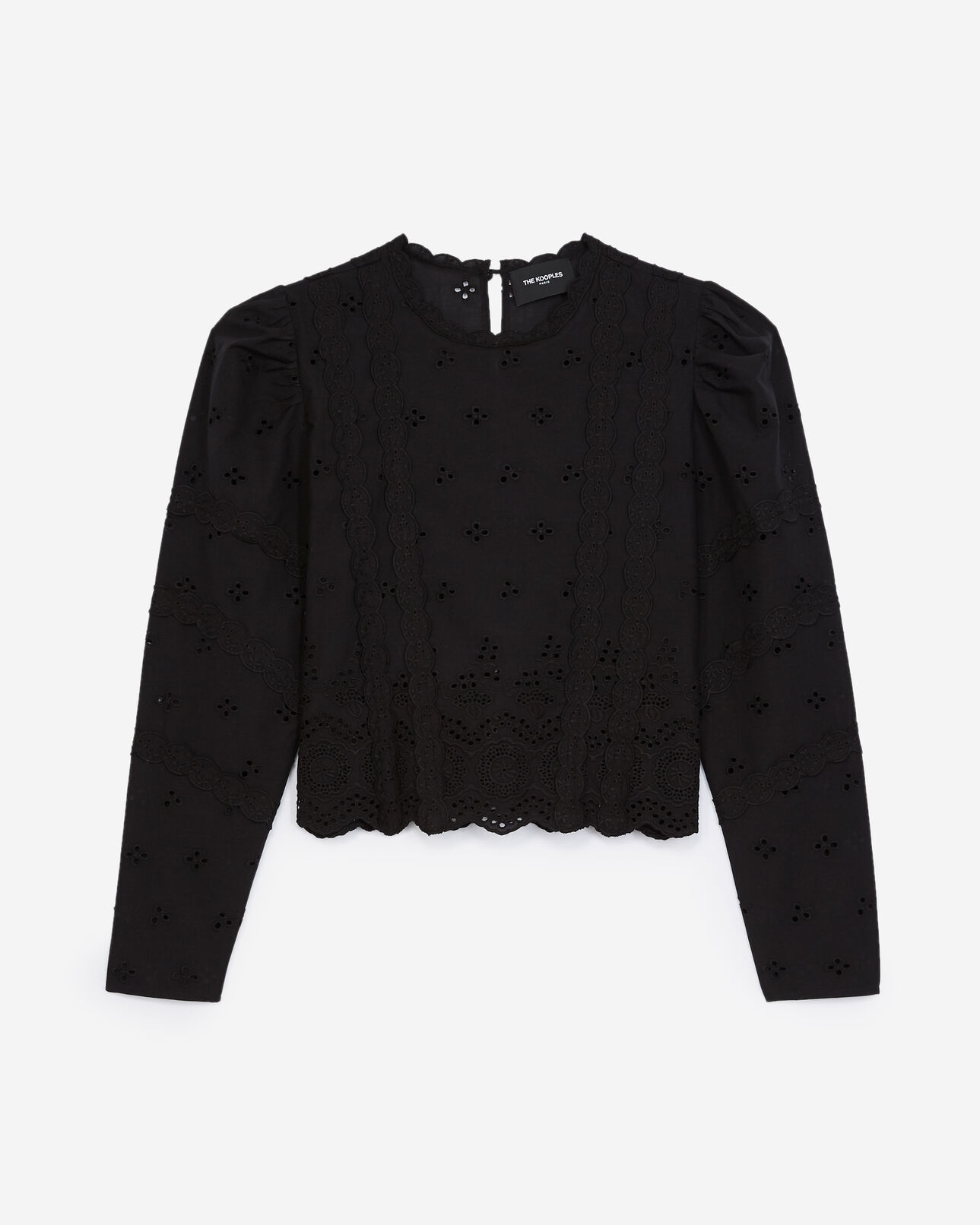 The Kooples WOMEN BLACK black top with long sleeves