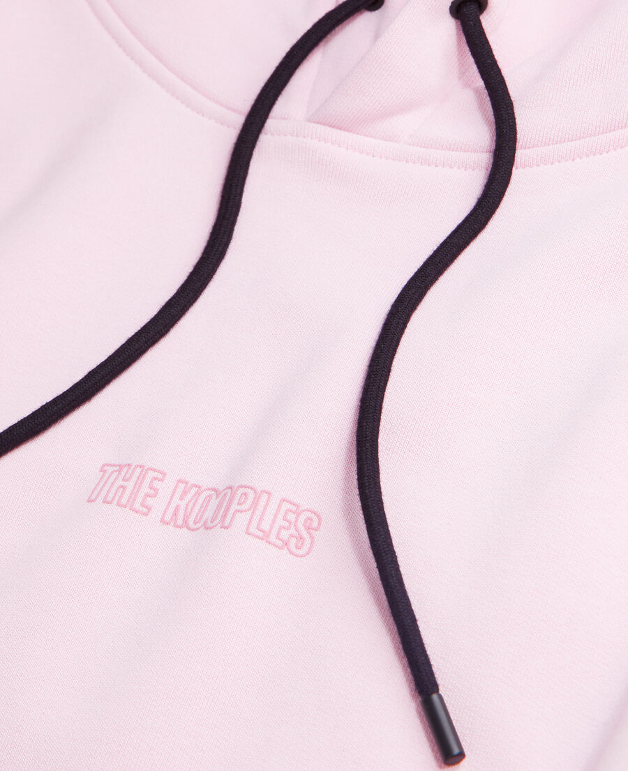 Sweatshirt à capuche rose avec logo
