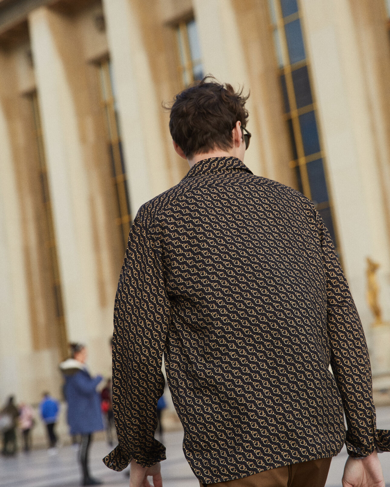 The Kooples HOMBRE BLACK / GOLD shirt